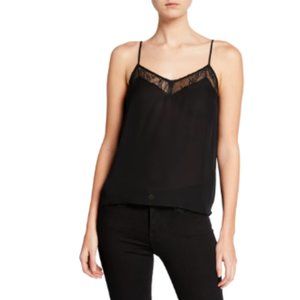 Equipment Layla Silk Cami with Lace Trim NWT